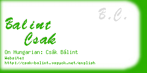 balint csak business card
