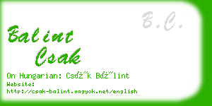 balint csak business card